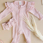 Organic Zip Footie Set | Pink