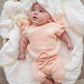 Oversized Bow Headband - White Pointelle Knit