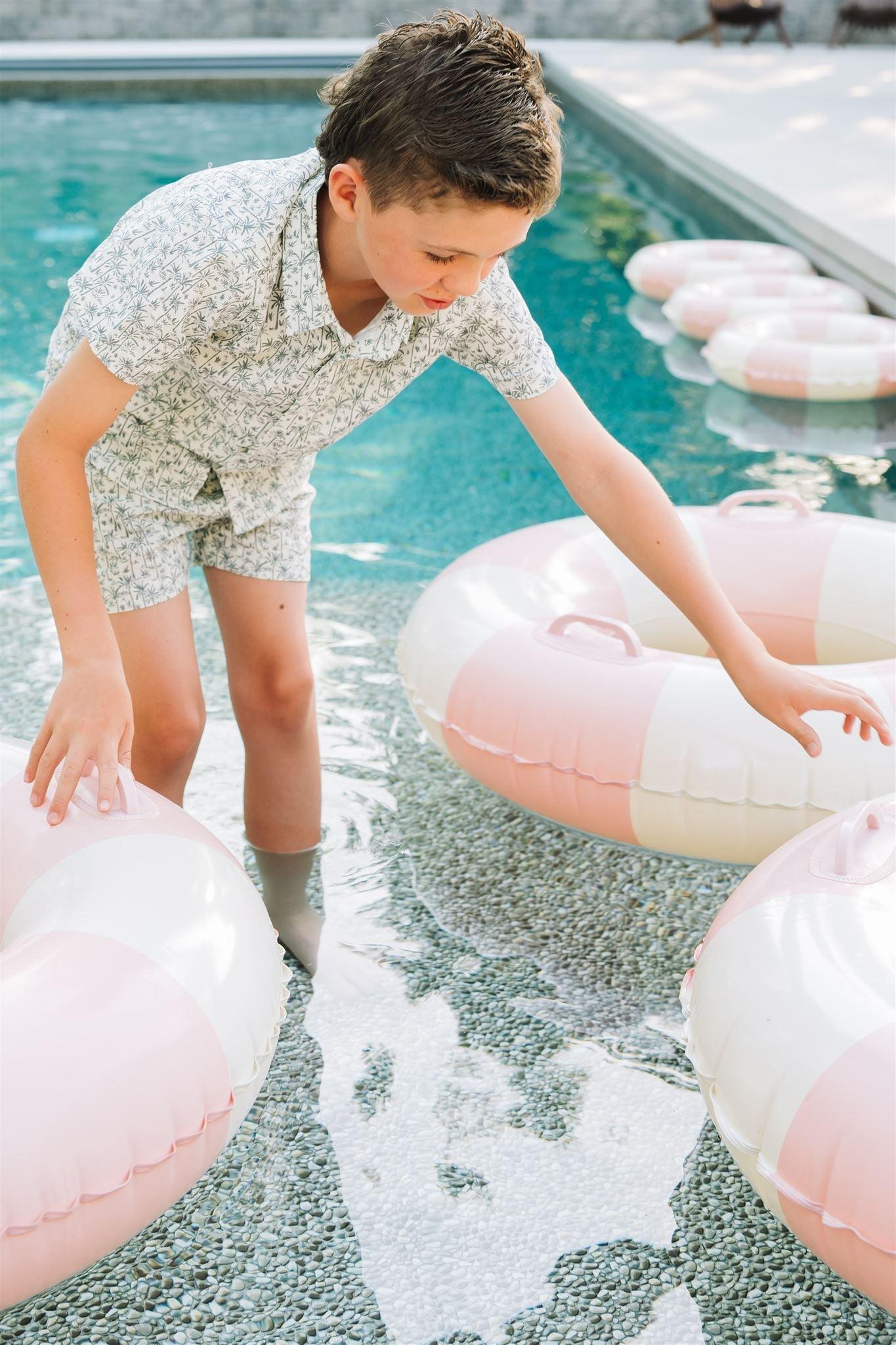 Palm Tree Linen Button Up Shirt - Little Joy Co.