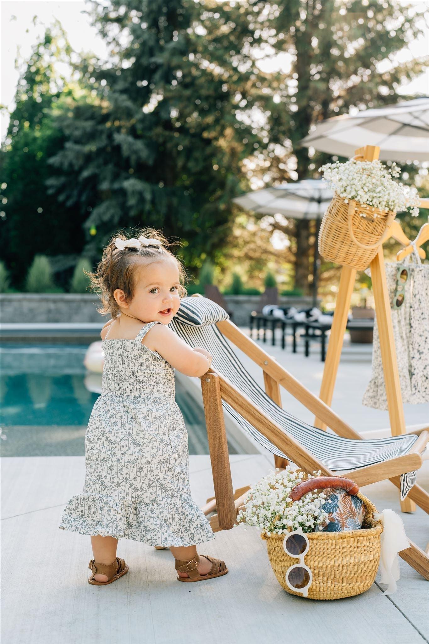 Palm Tree Linen Dress - Little Joy Co.