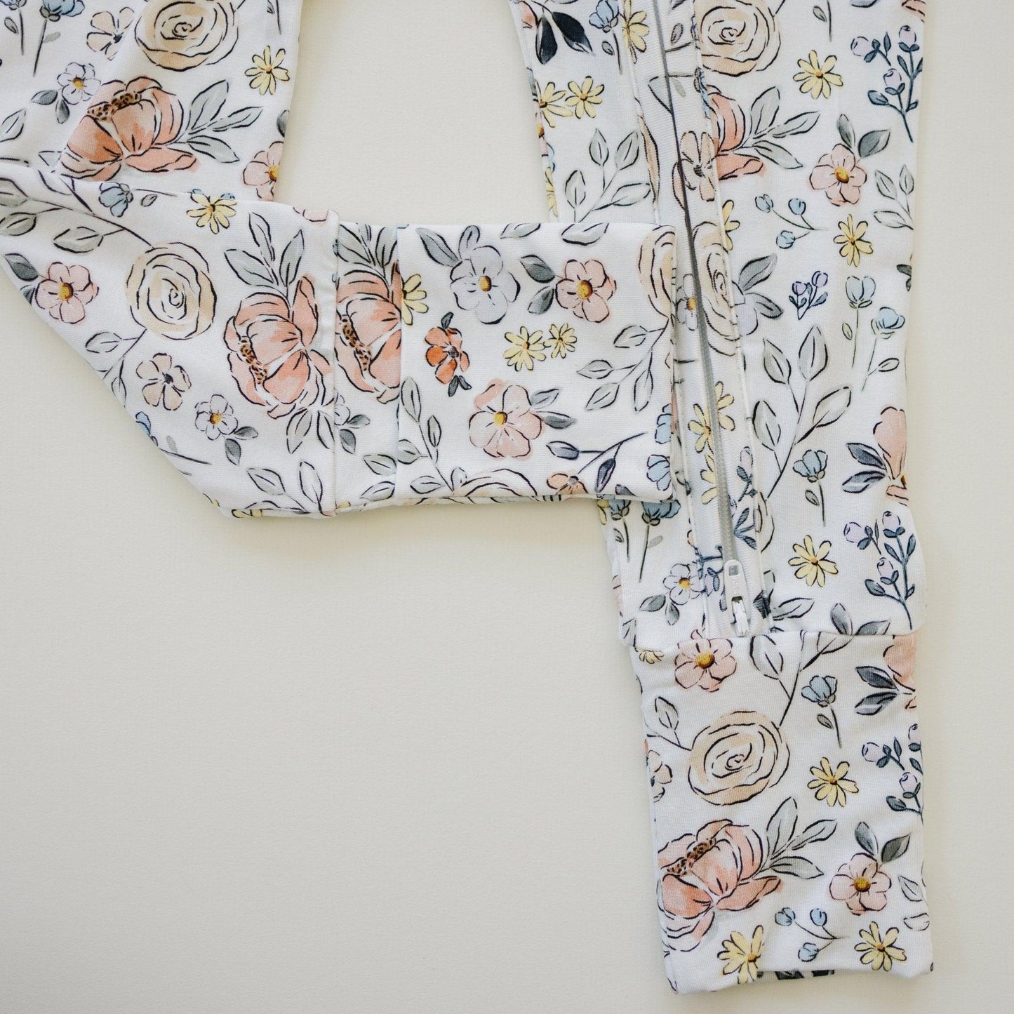 Pastel Petals Modal Zippy Romper - Little Joy Co.