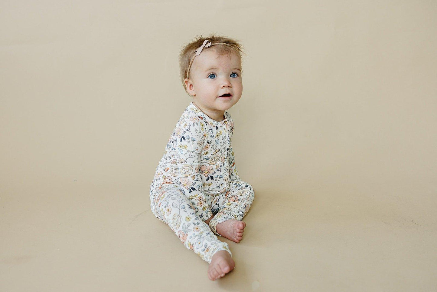 Pastel Petals Modal Zippy Romper - Little Joy Co.