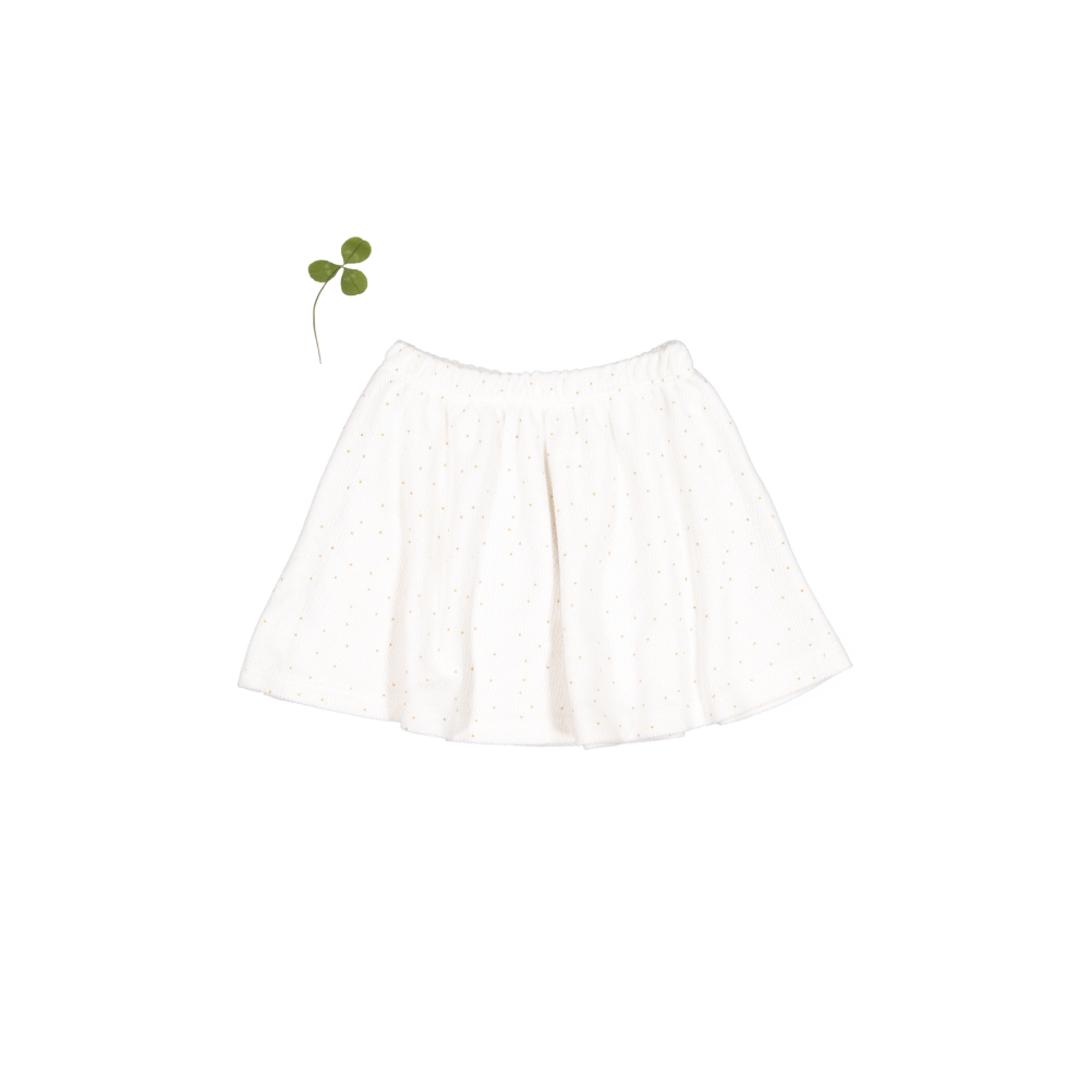 The Terry Skirt - Pearl Dot