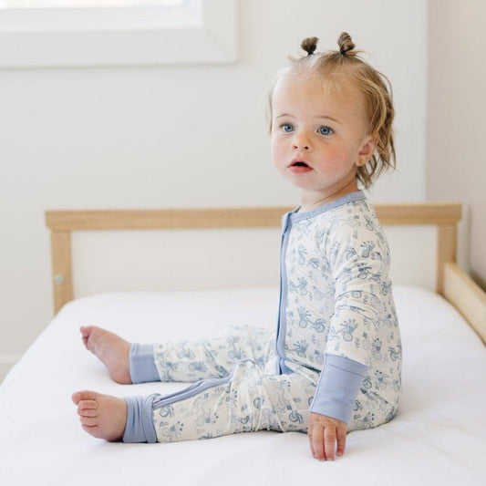 Pedal Around Bamboo Zippy Romper - Little Joy Co.