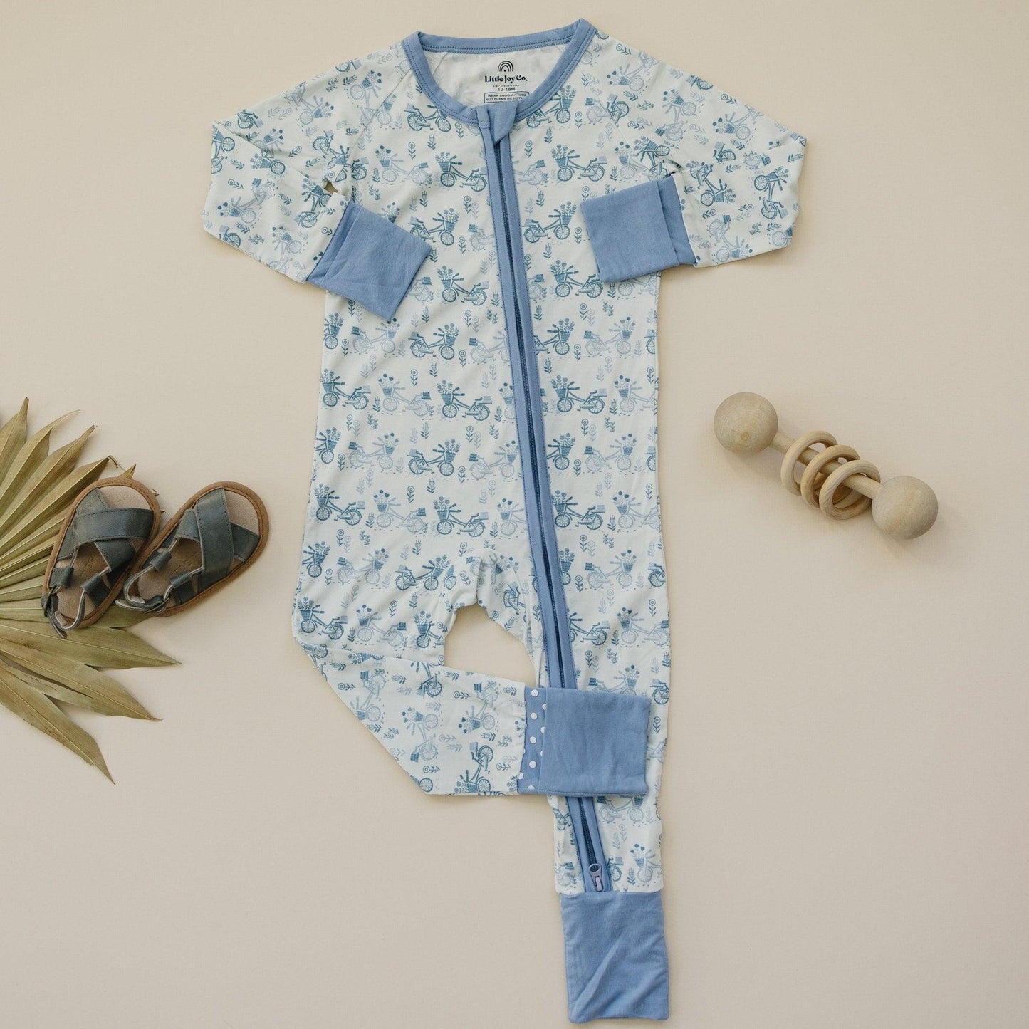 Pedal Around Bamboo Zippy Romper - Little Joy Co.