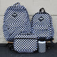 Full Size Black Checkered Backpack