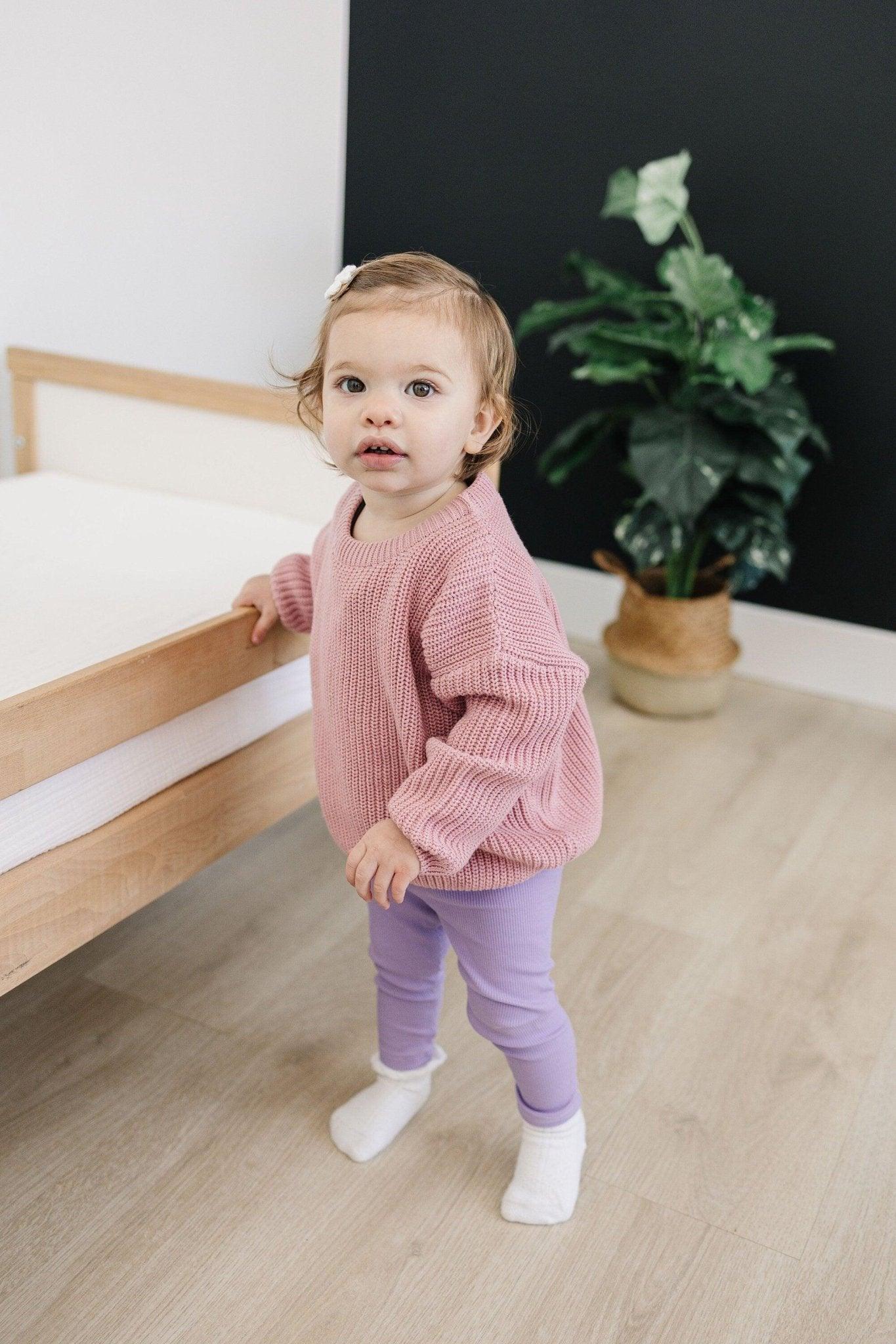 Pink Chunky Knit Sweater - Little Joy Co.