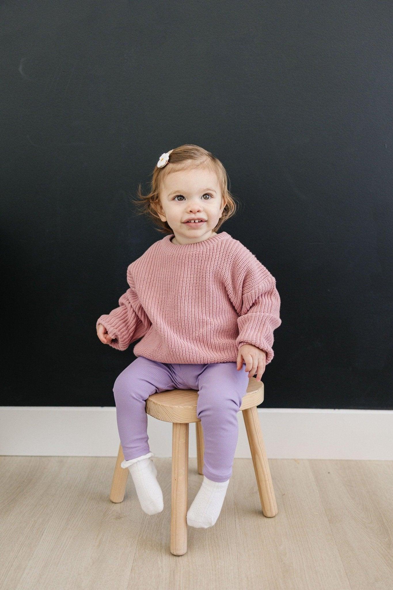 Pink Chunky Knit Sweater - Little Joy Co.