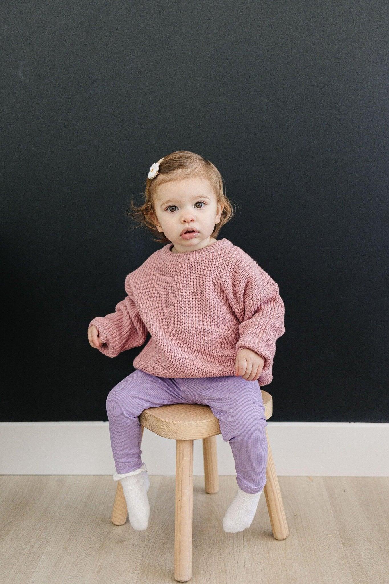 Pink Chunky Knit Sweater - Little Joy Co.