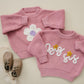 Pink Daisy Hand Embroidered Sweater - Little Joy Co.