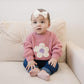 Pink Daisy Hand Embroidered Sweater - Little Joy Co.