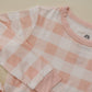 Pink Gingham 2pc Bamboo Pajama Set - Little Joy Co.