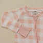 Pink Gingham Bamboo Zippy Romper - Little Joy Co.