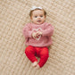 Pink Heart Hand Embroidered Sweater - Little Joy Co.