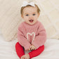 Pink Heart Hand Embroidered Sweater - Little Joy Co.