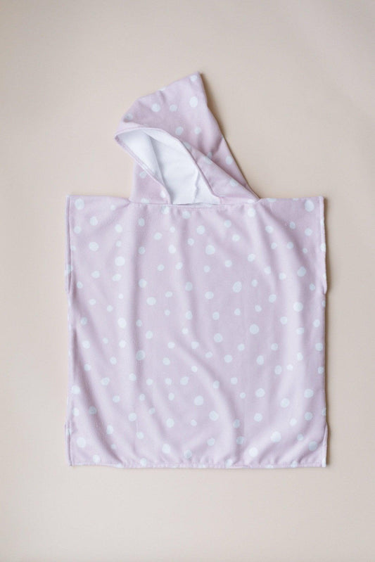 Pink Polka Dot Beach Towel Poncho - Little Joy Co.