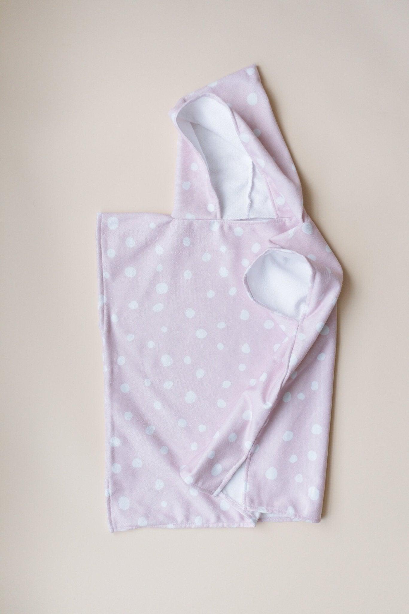 Pink Polka Dot Beach Towel Poncho - Little Joy Co.