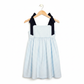 Classic Navy Gingham Dress with Bows