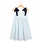 Classic Navy Gingham Dress with Bows