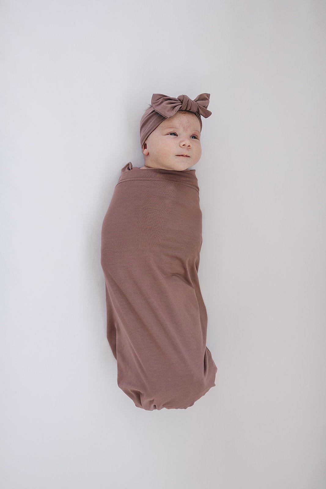 Plum Bamboo Stretch Swaddle - Little Joy Co.