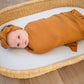 Bamboo Stretch Swaddle - Caramel Ribbed