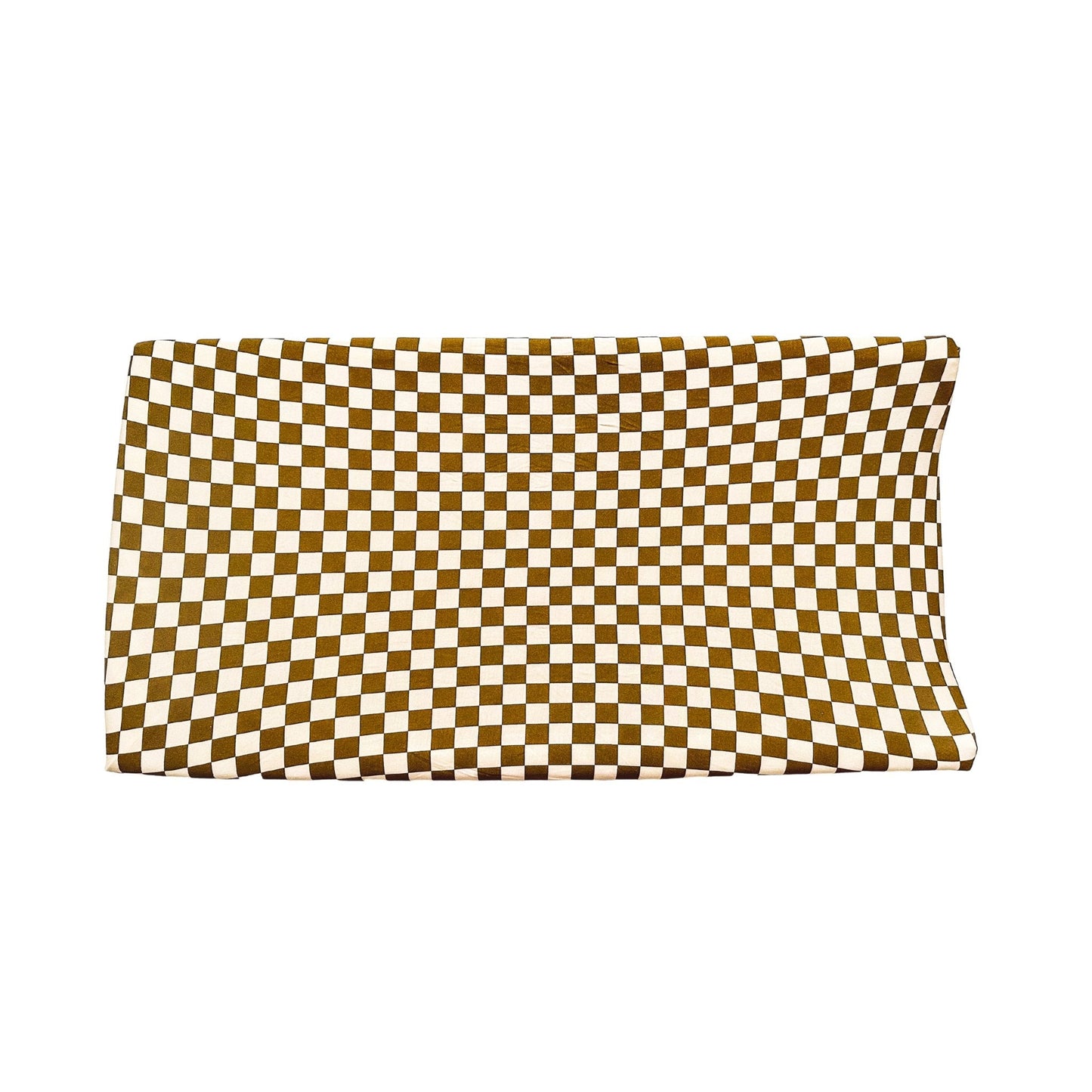 Bamboo Changing Pad Cover - Toffee Checkered