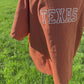 Custom Embroidered Burnt Orange Oversized Tee or T-Shirt Romper