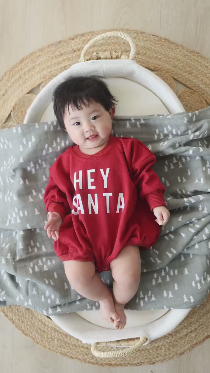 Hey Santa Oversized Sweatshirt Romper