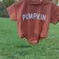 Pumpkin T-Shirt Bubble Romper - White or Orange