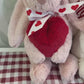 Custom Embroidered Valentine's Plush Bunny