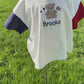 Custom Embroidered 4th of July Colorblock T-Shirt Romper or Oversized Tee - Teddy Bear