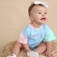 Benutzerdefinierter bestickter Oster-Baby-Colorblock-T-Shirt-Strampler