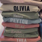 Embroidered Crewneck Sweatshirt - Personalized Crew Neck Sweatshirt - Custom Name Sweatshirt - Varsity Letter Embroidery Name - Baby Toddler