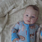 HOPPY DUDES Baby Bamboo Baby Pajamas - Rabbit Bunny Bamboo Zipper Romper - Convertible Romper PJs - Footie Pajamas - Zippy PJs - Baby Boy