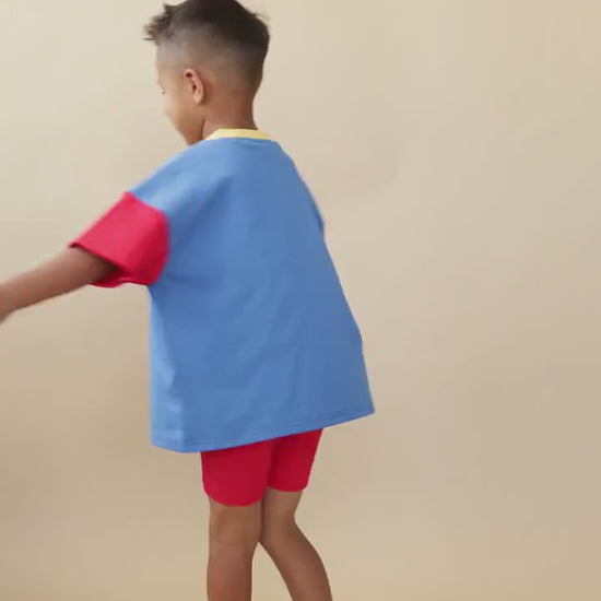 Custom Embroidered 90s Oversized Tee - optional choice of bottoms