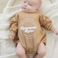 Homemade Rolls Graphic Oversized Bamboo Sweatshirt Romper - Sweater Romper - Thanksgiving Bubble Romper Outfit - Girl Boy - Handmade Rolls