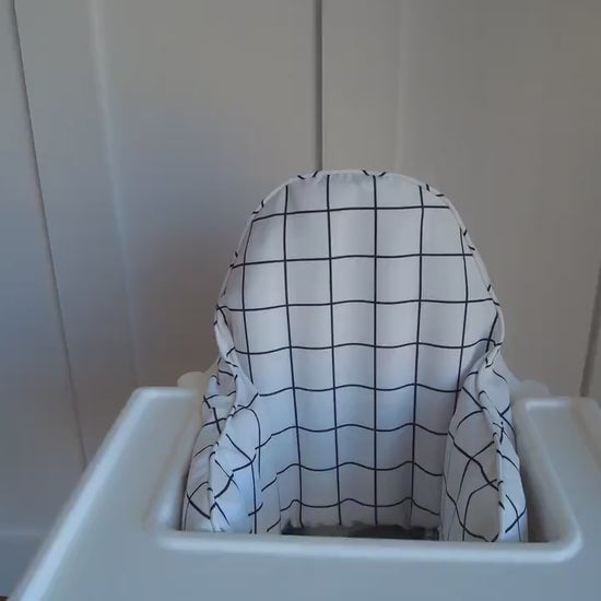 White & Black Windowpane IKEA Antilop Cushion Cover