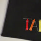 Custom Embroidered Black Oversized Tee or T-Shirt Romper - Back to School Crayon Font