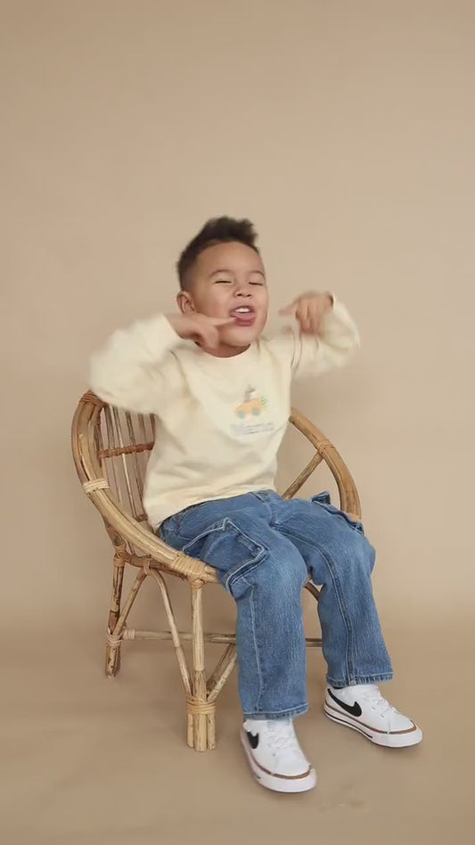 Custom Embroidered Organic Cotton Easter Crewneck Sweatshirt - many design options! - Baby or Toddler Girl or Boy Customized Name Outfit