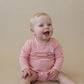 Custom Embroidered Orange Striped Halloween Bubble Romper - Ghost