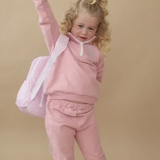 Custom Embroidered Floral Toddler Backpack - Personalized Backpack for Kids