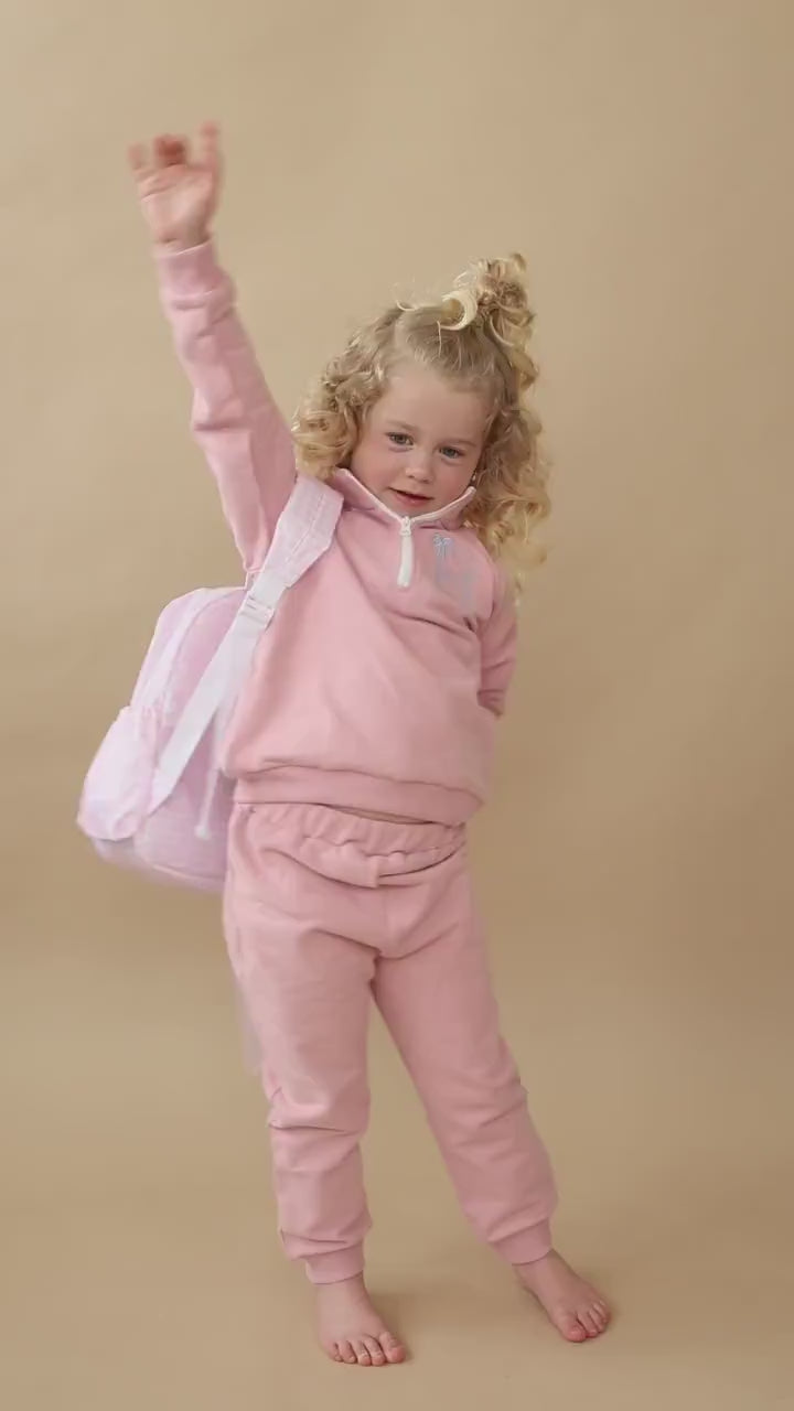Custom Embroidered Floral Toddler Backpack - Personalized Backpack for Kids