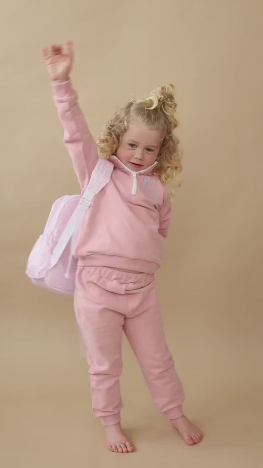 Custom Embroidered Floral Toddler Backpack - Personalized Backpack for Kids