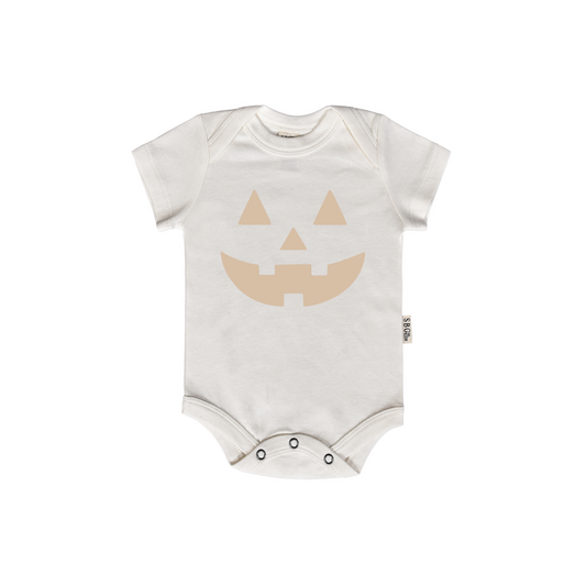 Neutral Jack-O-Lantern Baby Onesie