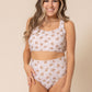 Women's Basic Bikini | Brown/White Floral