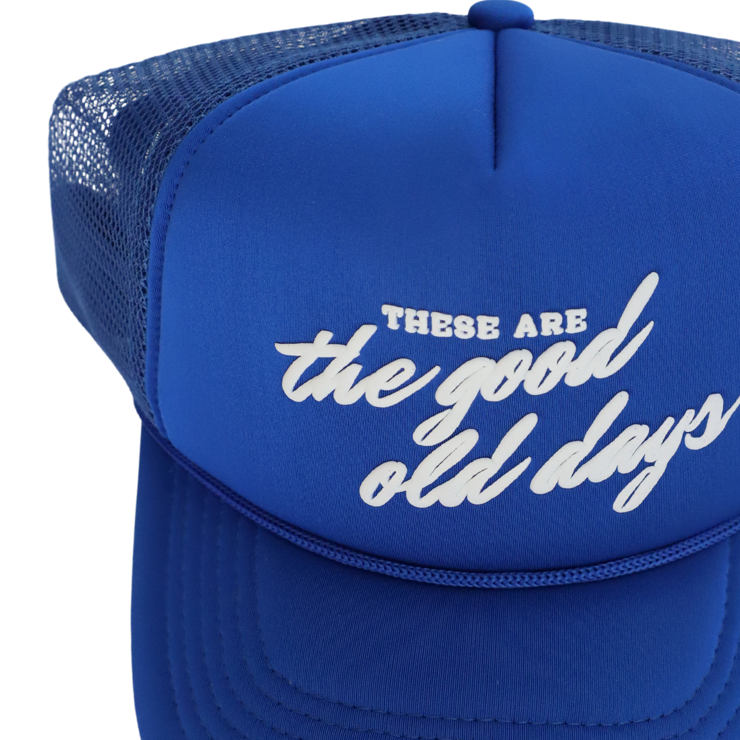 Good Old Days Trucker Hat - Bright Blue