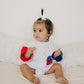 Red, White & Blue Colorblock T - Shirt Romper - Little Joy Co.