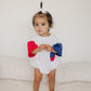 Red, White & Blue Colorblock T - Shirt Romper - Little Joy Co.