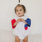 Red, White & Blue Colorblock T - Shirt Romper - Little Joy Co.