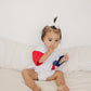 Red, White & Blue Colorblock T - Shirt Romper - Little Joy Co.